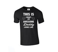 This is What an Awesome Daddy Looks Like Dad T Shirt Fathers Day Black