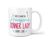 This is What an Awesome Dinner Lady Looks Like Gift Present Christmas Birthday 10oz Ceramic Mug