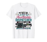 This is What an Awesome Dispatcher Looks Like Value Graphic T-Shirt, Men, White, XL