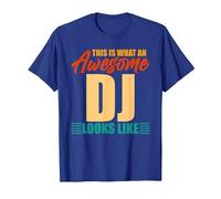 This is What an Awesome DJ Looks Like T-Shirt, Men, Royal Blue, Large