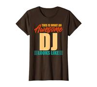 This is What an Awesome DJ Looks Like T-Shirt, Women, Brown, X-Large
