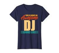 This is What an Awesome DJ Looks Like T-Shirt, Women, Navy Blue, 3X-Large
