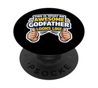 This Is What An Awesome Godfather Looks Like Baptism Funny PopSockets Adhesive PopGrip