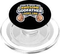 This Is What An Awesome Godfather Looks Like Baptism Funny PopSockets PopGrip for MagSafe