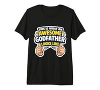 This is What an Awesome Godfather Looks Like Baptism Funny Premium T-Shirt