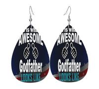 This is what an awesome godfather looks like Leather Earrings, Clothing Decoration, Suitable For Festival Parties, Holidays And Daily Life