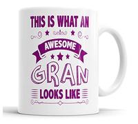 This is What an Awesome Gran Looks Like Mug Humour, Joke, Leaving Present, Friend Gift Cup Birthday Christmas, Ceramic Mugs