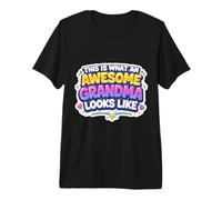 This is What an Awesome Grandma Looks Like Grandmother Funny Premium T-Shirt