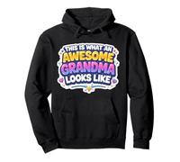 This Is What An Awesome Grandma Looks Like Grandmother Funny Pullover Hoodie