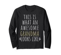 This is What an Awesome Grandma Looks Like Grandmother Long Sleeve T-Shirt