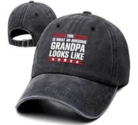 This is What an Awesome Grandpa Looks Like Funny Retro Washed Cotton Baseball Cap, Adjustable Lightweight and Breathable Unisex Outdoor Hat, for Birthday Father's Day Men Dad Grandpa Husband Gifts