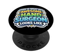 This is What An Awesome Hand Surgeon Looks Like Funny Doctor PopSockets Adhesive PopGrip