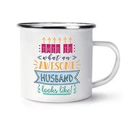 This is What an Awesome Husband Looks Like Retro Enamel Mug Cup