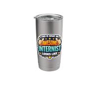 This is What an Awesome Interninst Looks Like Funny Doctor Stainless Steel Insulated Tumbler