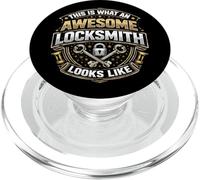 This is What An Awesome Locksmith Looks Like Funny Quote PopSockets PopGrip for MagSafe
