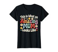 This is What an Awesome Mum Looks Like Groovy Mothers Day T-Shirt