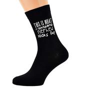 This is What an Awesome Nephew Looks Like Printed on Black Mens Socks Great for Father