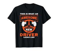 This Is What An Awesome New Driver Looks Like T-Shirt, Men, Black, Large