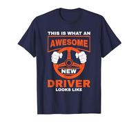 This is What an Awesome New Driver Looks Like T-Shirt, Men, Navy Blue, Medium