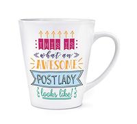 This is What an Awesome Post Lady Looks Like 12oz Latte Mug Cup