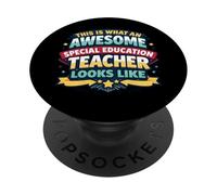 This is What An Awesome Special Education Teacher Looks Like PopSockets Adhesive PopGrip