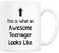 This is What an Awesome Teenager Looks Like Funny Mug - Christmas/Birthday Gift for Teenagers (Daughter/Son/Child) | from Mom/Dad 11 Oz Ceramic Drinking Mugs