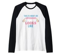 This is What an Awesome Trans Looks Like Pride Transgender Raglan Baseball Tee