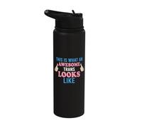 This is What an Awesome Trans Looks Like Pride Transgender Stainless Steel Insulated Water Bottle