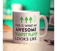 This is What an Awesome Trumpet Player Looks Like Mug - Present for Trumpeter, Trumpet Player, Musician, Teacher, Him, Her - Gift for Christmas, Birthday - 11oz Ceramic Cup