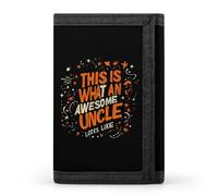 This is What an Awesome Uncle Looks Like Cloth Wallet Card with Holder Trifold Pocket Slim Wallets