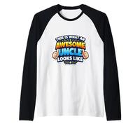 This is What an Awesome Uncle Looks Like New Niece Nephew Raglan Baseball Tee