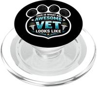 This is What An Awesome Vet Looks Like Veterinarian Surgeon PopSockets PopGrip for MagSafe
