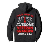 This Is What an Awesome Veteran Grandpa Looks Like Patriotic Pullover Hoodie