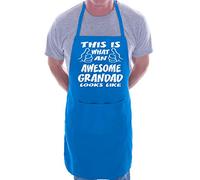 This is What Awesome Grandad BBQ Cooking Funny Novelty Apron Blue