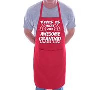 This is What Awesome Grandad BBQ Cooking Funny Novelty Apron Red