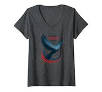 This is What Freedom Looks Like V-Neck T-Shirt, Women, Dark Heather Grey, M