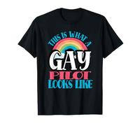 This is What Gay Pilot Looks Like LGBT Gay Pilot T-Shirt