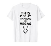 This is What Happens in Vegas Arrow Tee Value Graphic T-Shirt, Men, White, L