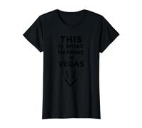 This is What Happens in Vegas Arrow Tee Value Graphic T-Shirt, Women, Black, S