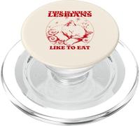 This Is What Lesbians Like To Eat (Funny) (Cute Cat Graphic) PopSockets PopGrip for MagSafe
