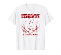 This is What Lesbians Like to Eat (Funny) (Cute Cat Graphic) T-Shirt