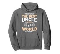 This is what the best uncle in the world looks Pullover Hoodie, Adult Unisex, Asphalt Grey, X-Large