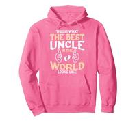 This is what the best uncle in the world looks Pullover Hoodie, Adult Unisex, Bright Pink, Small