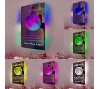 This is What The Moon Looked Like,Personalized Mother's Day Moon Phase Mirror Light,Custom The Day You Becom My Mom Moon Picture Phases Frame, Night We Met Moon Phases Wall Art birthday Gifts