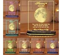 This is What The Moon Looked Like When You Became My Mother Love You to The Moon and Back LED Lights Personalized Moon Phase Acrylic Lamp Custom Moon Night Light for Specific Date for Mom Grandma