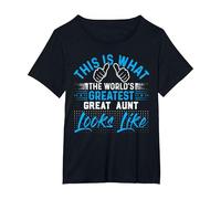This is What The World's Greatest Great Aunt Looks Like T-Shirt, Women's Plus, Black, 4X