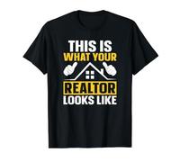 This is What Your Realtor Looks Like Funny Real Estate Agent Value Graphic T-Shirt, Men, Black, S