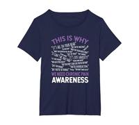 This is Why We Need Chronic Pain Awareness T-Shirt, Women's Plus, Navy Blue, 1X