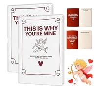 This Is Why You're Mine - Keepsake Book for Couples for Writing Your Story,Romantic Keepsake Memory Book for Anniversaries,Weddings & Valentine’s Day Gift,for Boyfriend,Girlfriend,Husband & Wife,2Pcs