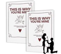 THIS IS WHY YOU'RE MINE - Keepsake Book for Couples, Memories, and Heart-Fluttering Moments, Meaningful Gift for Beloved Boyfriend Girlfriend, Romantic Love Memory Handbook (2pcs)